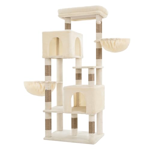 68.1" Cat Tree with Oversized Top Platform & Wide Base HCT059MJ (Beige / 68.1 inch)