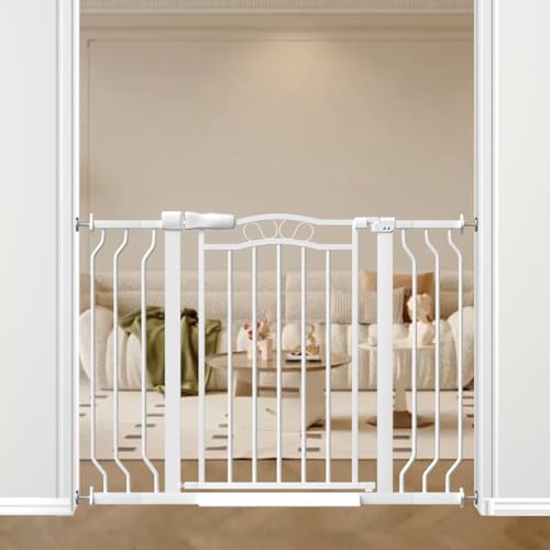 29.53 43.3“ Extra Wide Baby Gate (White / 29.53"-43.30")