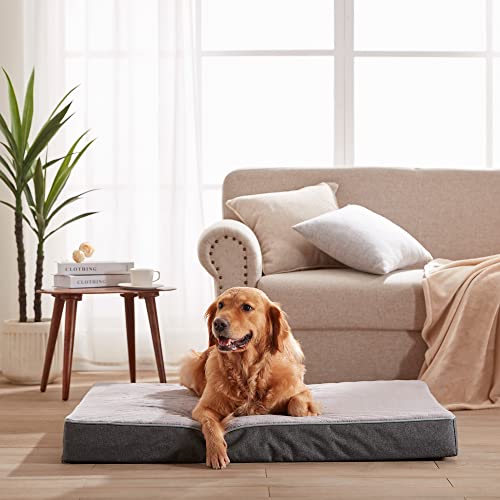 Cooling Dog Beds for Large Dogs (Grey / Large: 35" x 22" x 3")