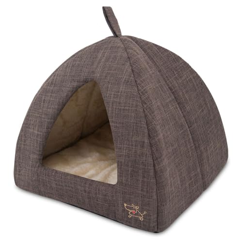 Dog House Bed Crate Mat Tent Indoor Round Soft Plush for Small