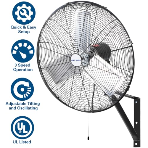 24in. 6500 CFM High Velocity Wall Mounted Fan (24 inch)