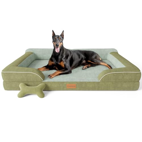 XXL Dog Bed for Extra Large Dogs (Dark Green / XX-Large(53"L x 42"W x 9.5"Th))