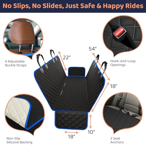 Dog Car Seat Cover for Back Seat (Blue / Standard (58"x54"))
