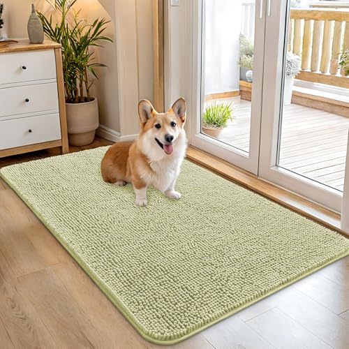 Dog Door Mat for Muddy Paws 45x27 (Vanilla / 45" X 27")