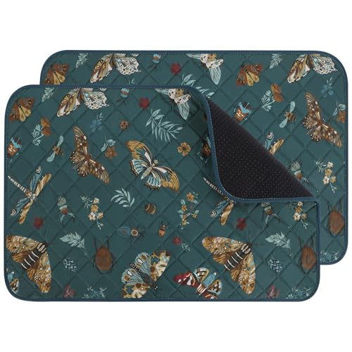 Washable Pee Pads for Dogs (Dark Green / 40x28 inch - 2pcs)