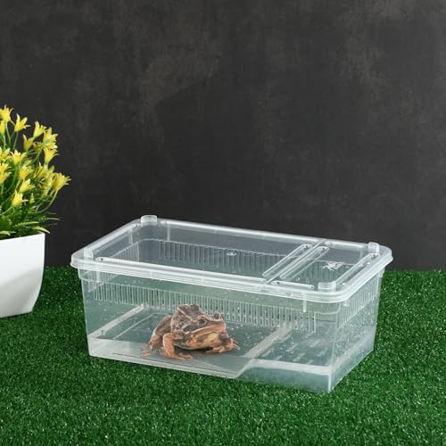 8 Pcs Reptile Breeding Box (Vent Strips / Clear / 8.6 x 5.1 x 3.1 Inch)