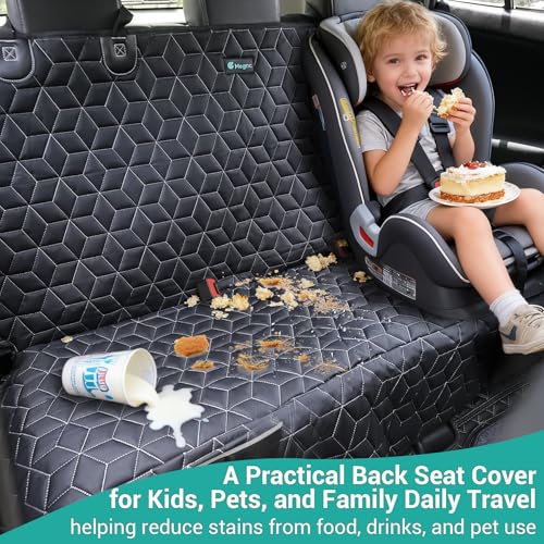 Dog Car Seat Covers for Back Seat (Truck Bench-61"W / Bench-Black)