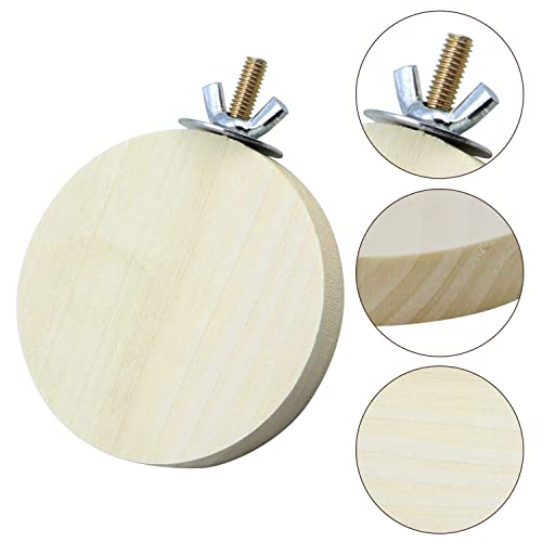 2Pcs Wooden Bird Perch Platform for Small Parrot Cage Stand