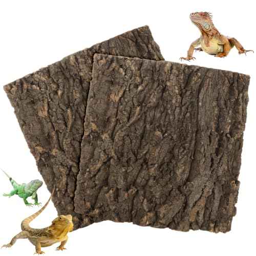 2PCS Cork Terrarium Background 11.8x11.8in for Reptile (2PCS-11.8×11.8in)