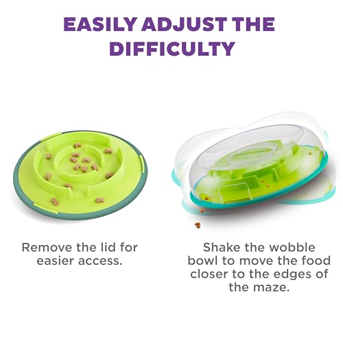 by Nina Ottosson Wobble Bowl Slow Feeder Dog Puzzle (One Size)