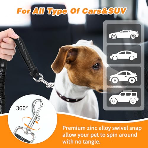 Double Dog Seat Belt for Car (Black)