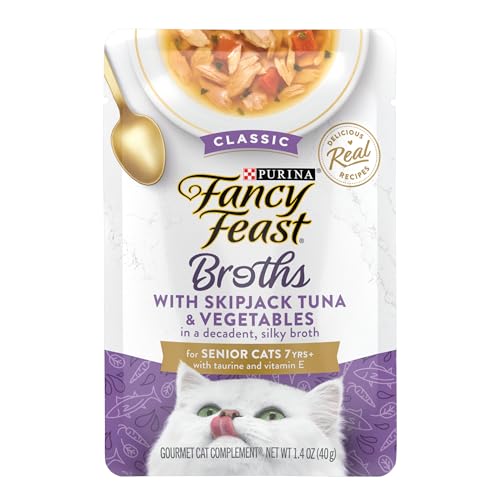 Purina Fancy Feast Senior Cat Food Broth Topper (1.4 Ounce (Pack of 16))