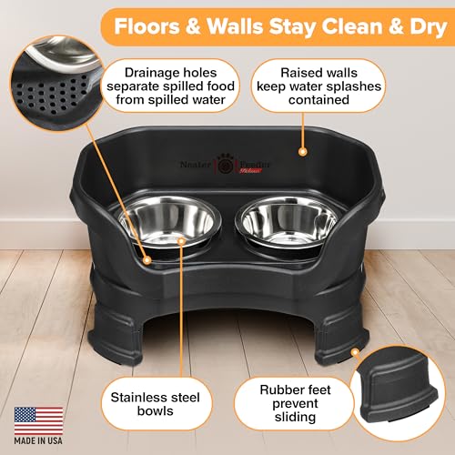 Neater Feeder Deluxe Mess (Cat + Standard Bowl / Midnight Black)