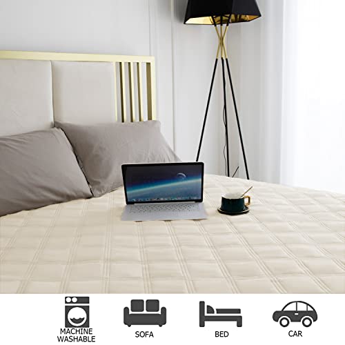 Waterproof Dog Bed Cover Pet Blanket with Anti (30x100 Inch (Pack of 1) / Ivory)