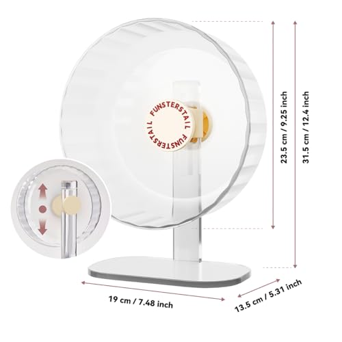 Super Silent Hamster Wheel 8.7 Inch (Cream White / Small(8.7 inch))
