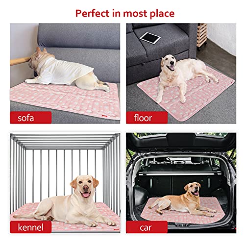 Dog Crate Mat (Large 36"X23" / Pink)