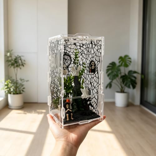20PCS Acrylic Jumping Spider Enclosure Kit (Green-Scandi style)