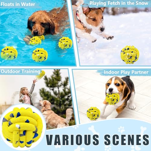 Dog Balls 4 Pack Tennis Ball Toys Dog Toy (4 Pack / Yellow)