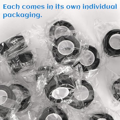 24 Rolls Elastic Self Adhesive Bandage Wrap 1 Inch (1 Inch-24 Count Black)