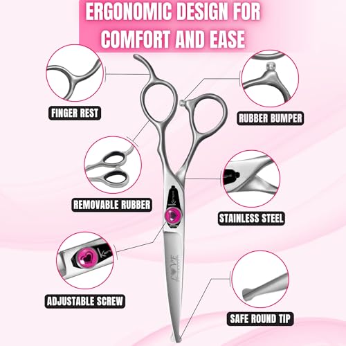 Love Dog Grooming Shears (6.5" Ball Tip Curved)