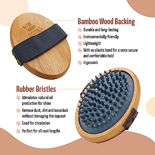 Pet Close Brush (1-pack / Rubber Bristle - Gray)