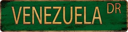 Vintage Metal Tin Sign VENEZUELA DR 4''x16'' inch (sign9)