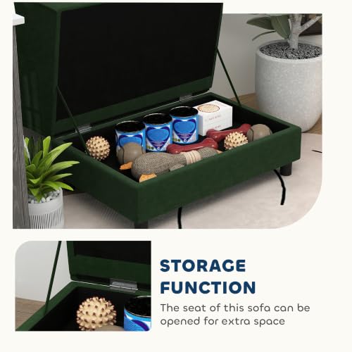 Luxury Fancy Dog Couch with Hidden Storage (Green)