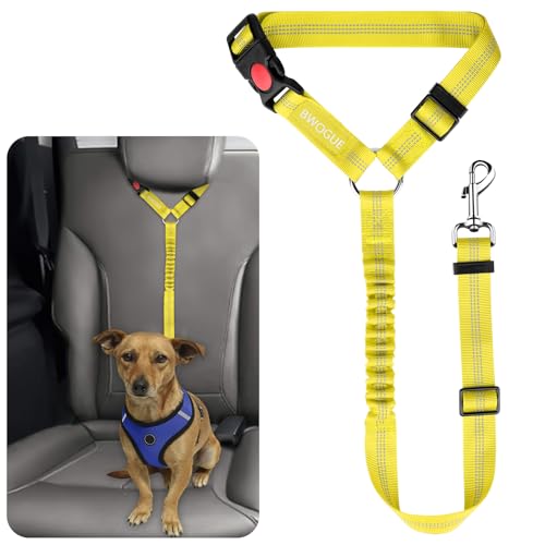 Dog Seat Belt for Car (Yellow)
