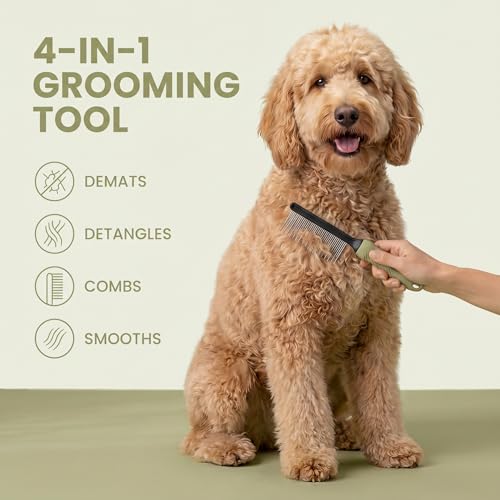 Poodle Grooming Comb (Green / Detangling Pet Comb)