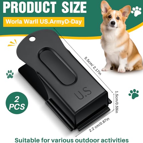 2 Pcs Dog Training Clicker Brass Cricket for Dogs Cats (Black)