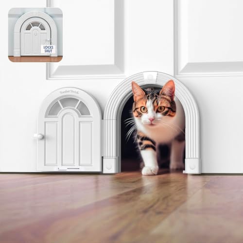 Meow Manor® Cat Door Interior Door (White)