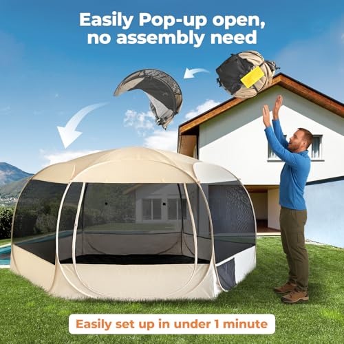 XXLarge Popup Portable Dog Houses (Beige)
