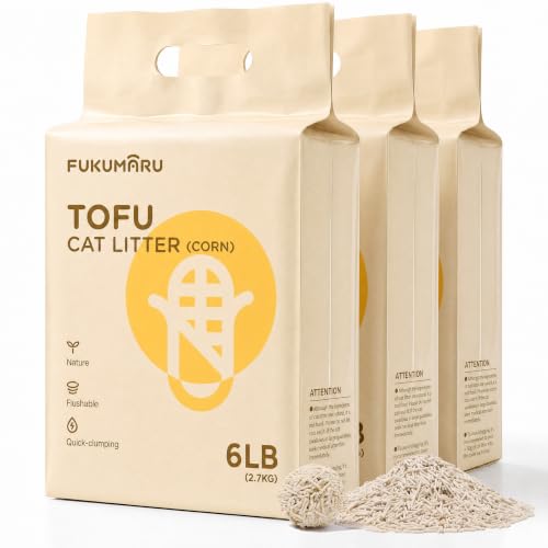 Tofu Cat Litter (Corn Blend - 18lbs - 6lb x 3 Bags)