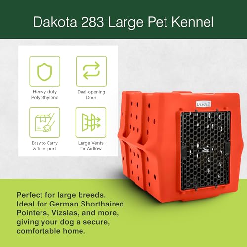 Dakota 283 Canine Rough and Tough Economy Dog Crate (Large / Orange)