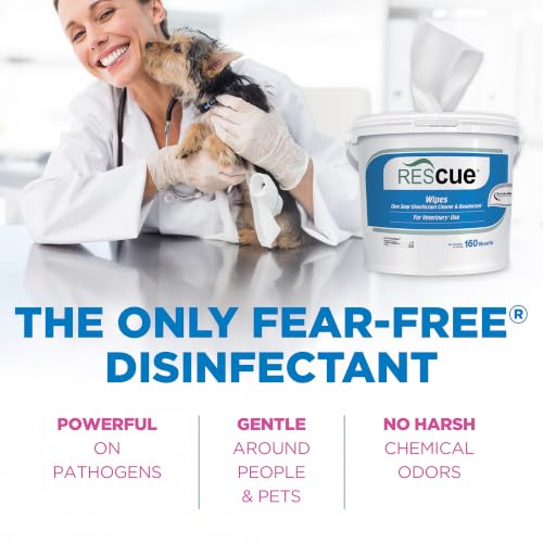 One Step Disinfectant Cleaner & Deodorizer Wipes for Vet Use (Bucket (1 Pack) XL Wipes)