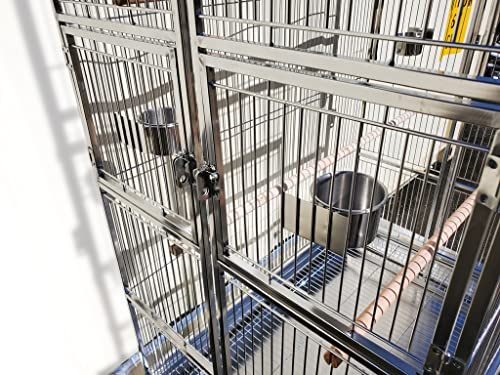 Dome Top 50" x 36" x 76" 304 Stainless Steel Bird Amazon Parrot Cage