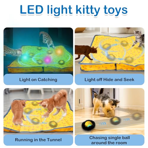 Interactive Cat Toys for Indoor Cats (yellow)