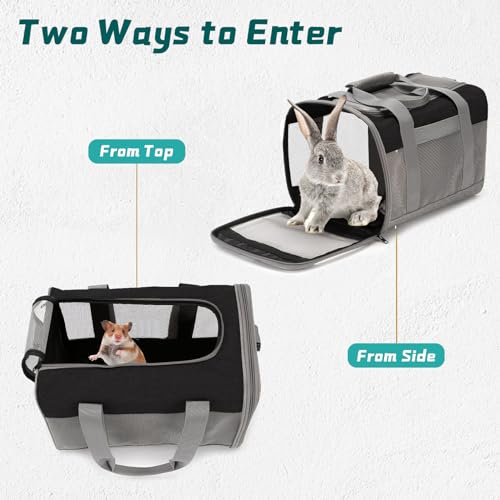 Bunny Carrier for Travel Camping Outdoor (Black & Gray)
