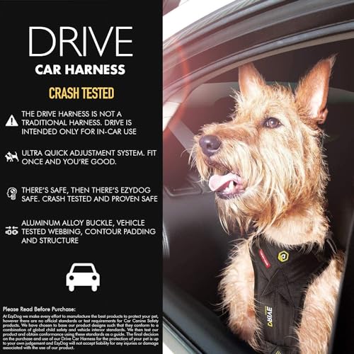 Drive Dog Car Harness (Black / Medium)