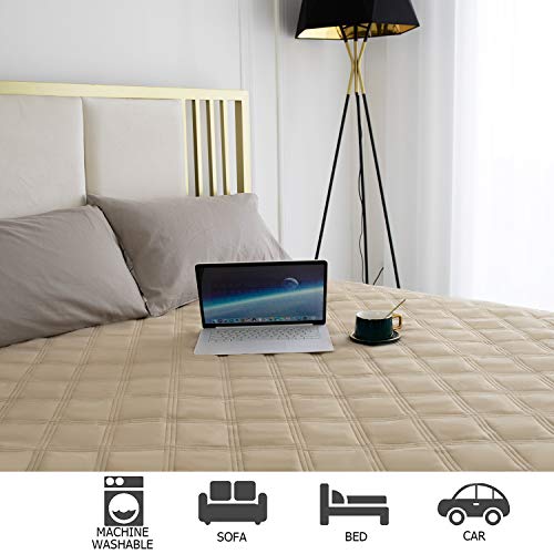 Waterproof Dog Bed Cover Pet Blanket with Anti (40x70 Inch (Pack of 1) / Beige)