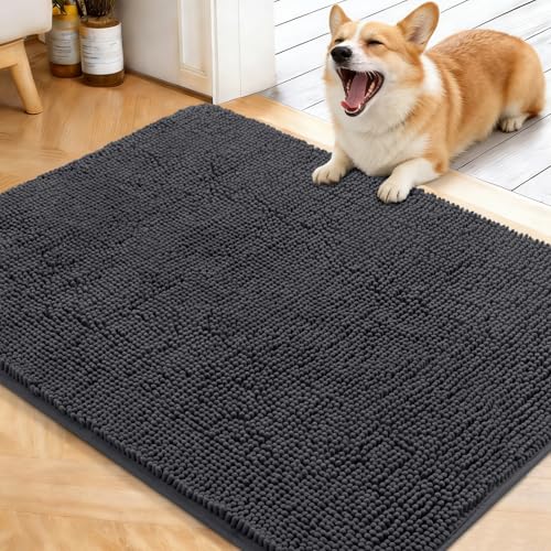 Dog Door Mat for Muddy Paws 40x32 (Dark Grey / 40" X 32")