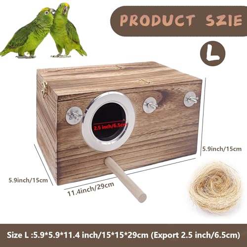 Parakeet Nesting Box (L: 11.4*5.9*5.9inch)