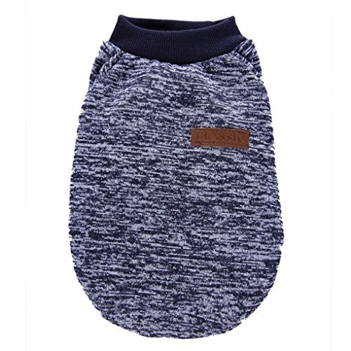 Dog Sweaters for Small Dogs (Navy blue / Large)