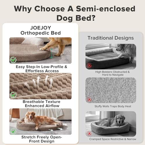 Orthopedic Dog Beds Large Sized Dog (Brown / L(36"x 27"x 6"))