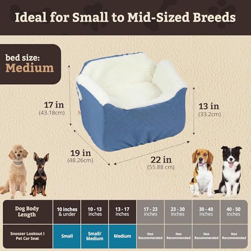 PET Products Lookout 1 Dog CAR SEAT (Denim Diamond / Medium)