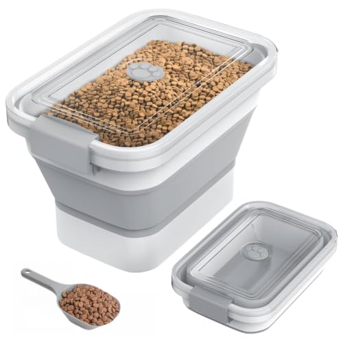 10 13Lbs Airtight Dog Food Storage Container (Clear/13 lbs)