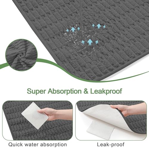 Washable Pee Pads for Dogs Puppy Pad (Dark Grey / 24"x36"(Pack of 2))