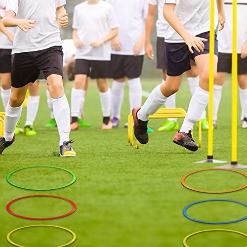 12 Pcs 15.8 Inch Exercise Hoop Obstacle Course Ring Set Large Hoop (15.8 Inch)