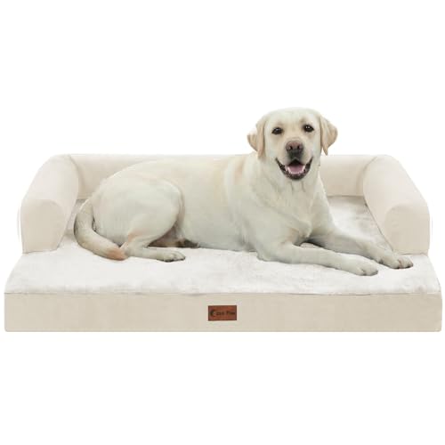 Orthopedic Washable Dog Bed for Extra Large Dogs (Beige / 45.0"L x 35.0"W x 8.0"Th)
