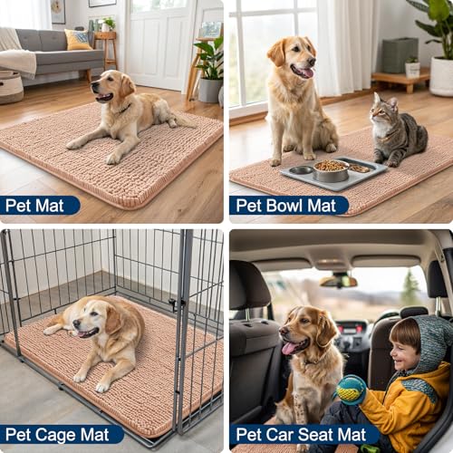 Dog Door Mat for Muddy Paws 54x24 (Peach / 54"X24")